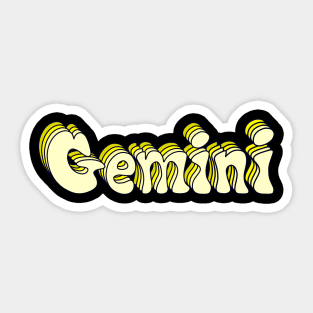 Monochrome Gemini Sticker